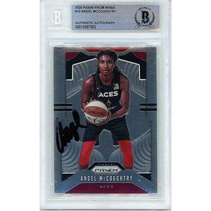 Angel McCoughtry Signed Panini Prizm WNBA Basketball Card Beckett Aces Autograph